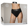 Ouch! Jock String vibrant Strap-On Thong Rear Open Noir 